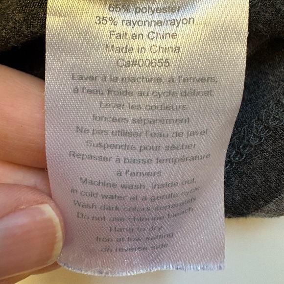 Thyme Maternity long sleeve striped grey long sleeve top women's size Small - Picture 4 of 7